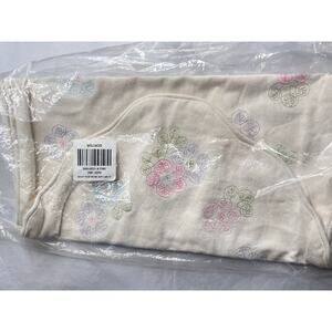 Cottage Comfort NEW table runner 47" white pastel floral embroidery country